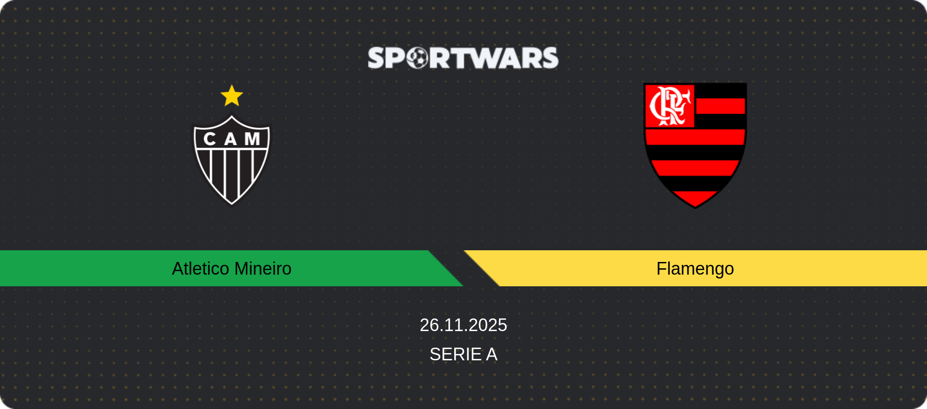 Match prediction Atletico Mineiro — Flamengo, Serie A, 26.11.2025