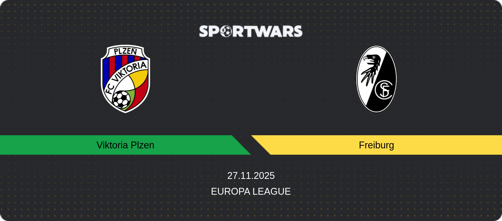 Match prediction Viktoria Plzen — Freiburg, Europa League, 27.11.2025
