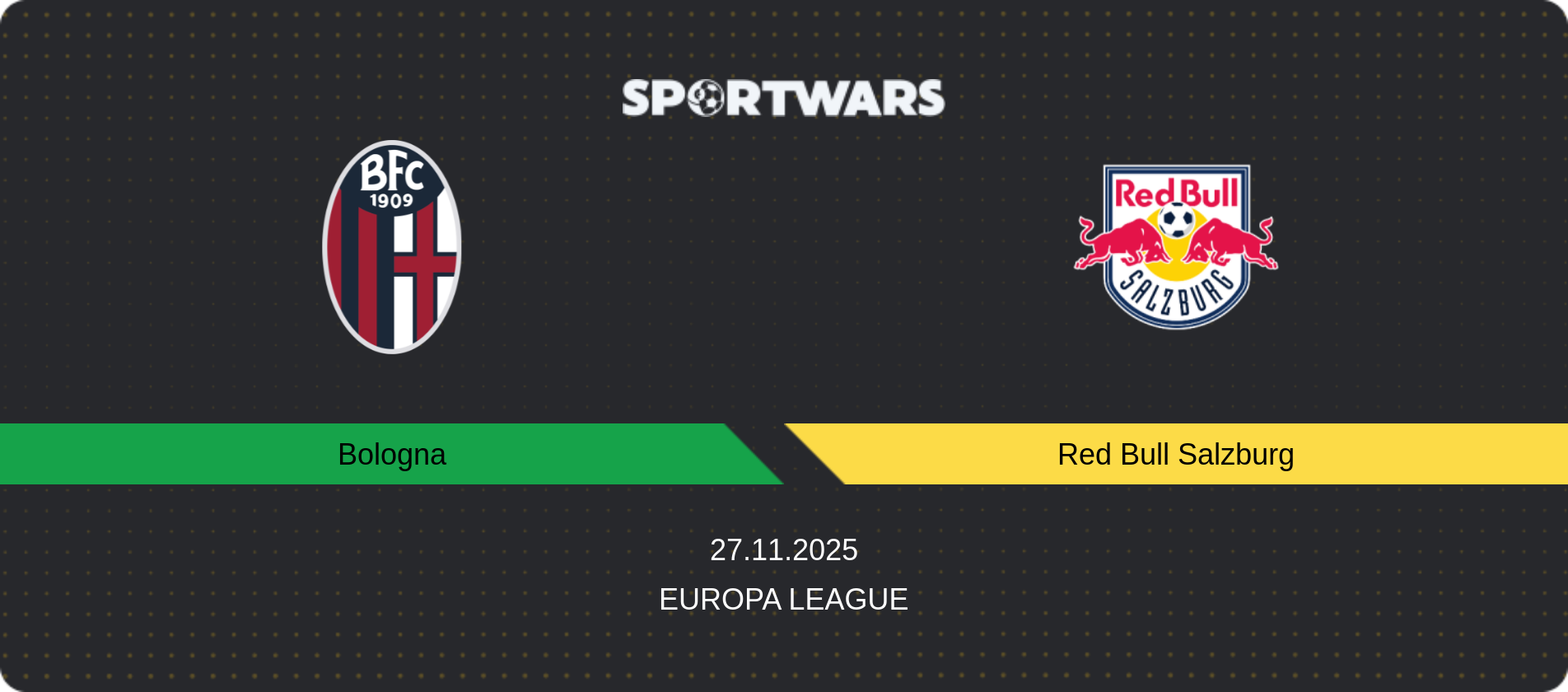 Match prediction Bologna — Red Bull Salzburg, Europa League, 27.11.2025