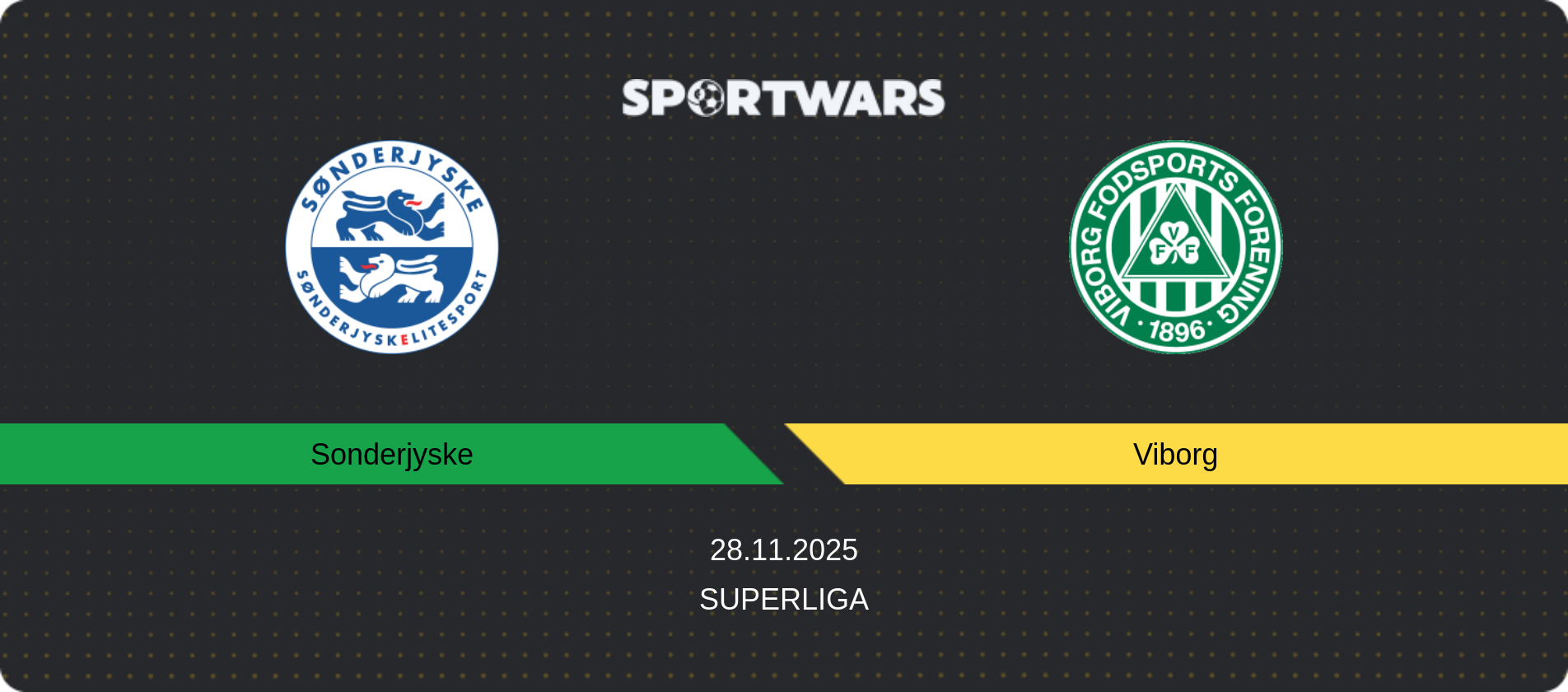 Match prediction Sonderjyske — Viborg, Superliga, 28.11.2025