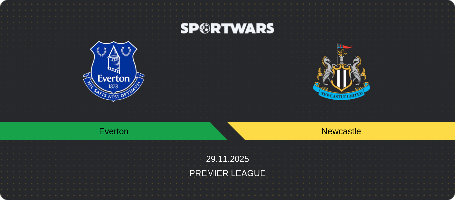 Match prediction Everton — Newcastle, Premier League, 29.11.2025