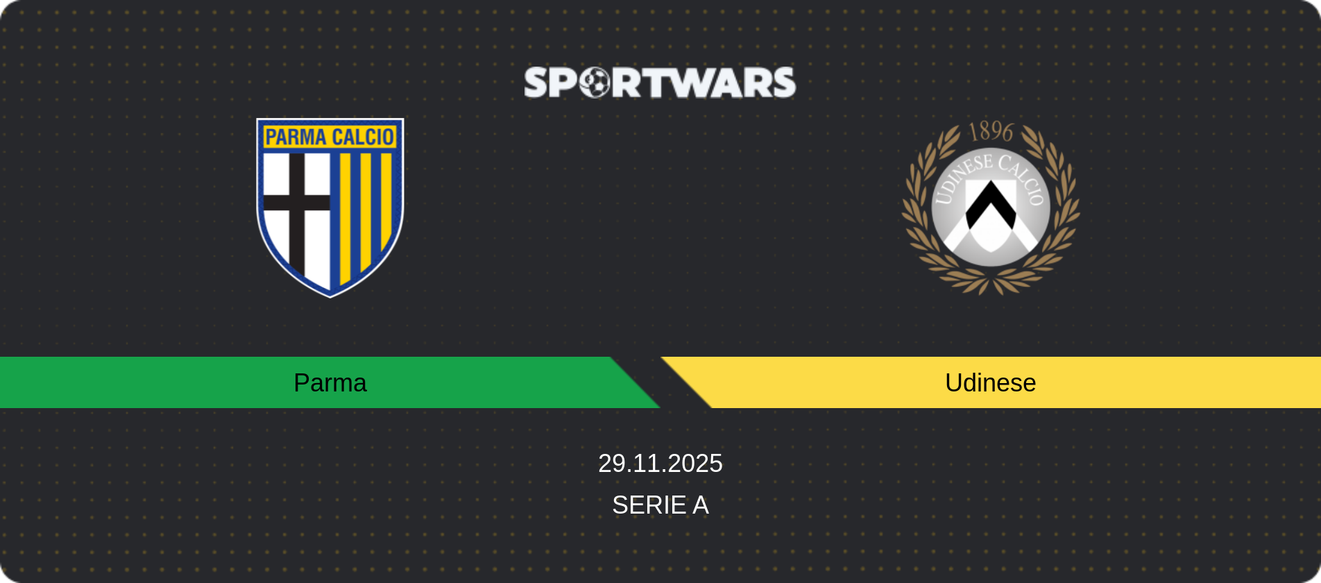 Match prediction Parma — Udinese, Serie A, 29.11.2025
