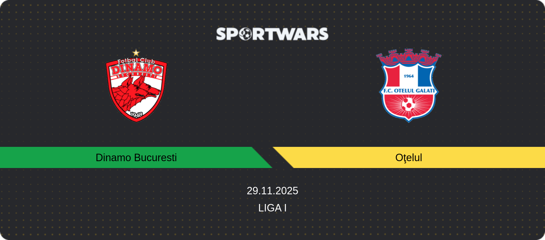 Match prediction Dinamo Bucuresti — Oţelul, Liga I, 29.11.2025