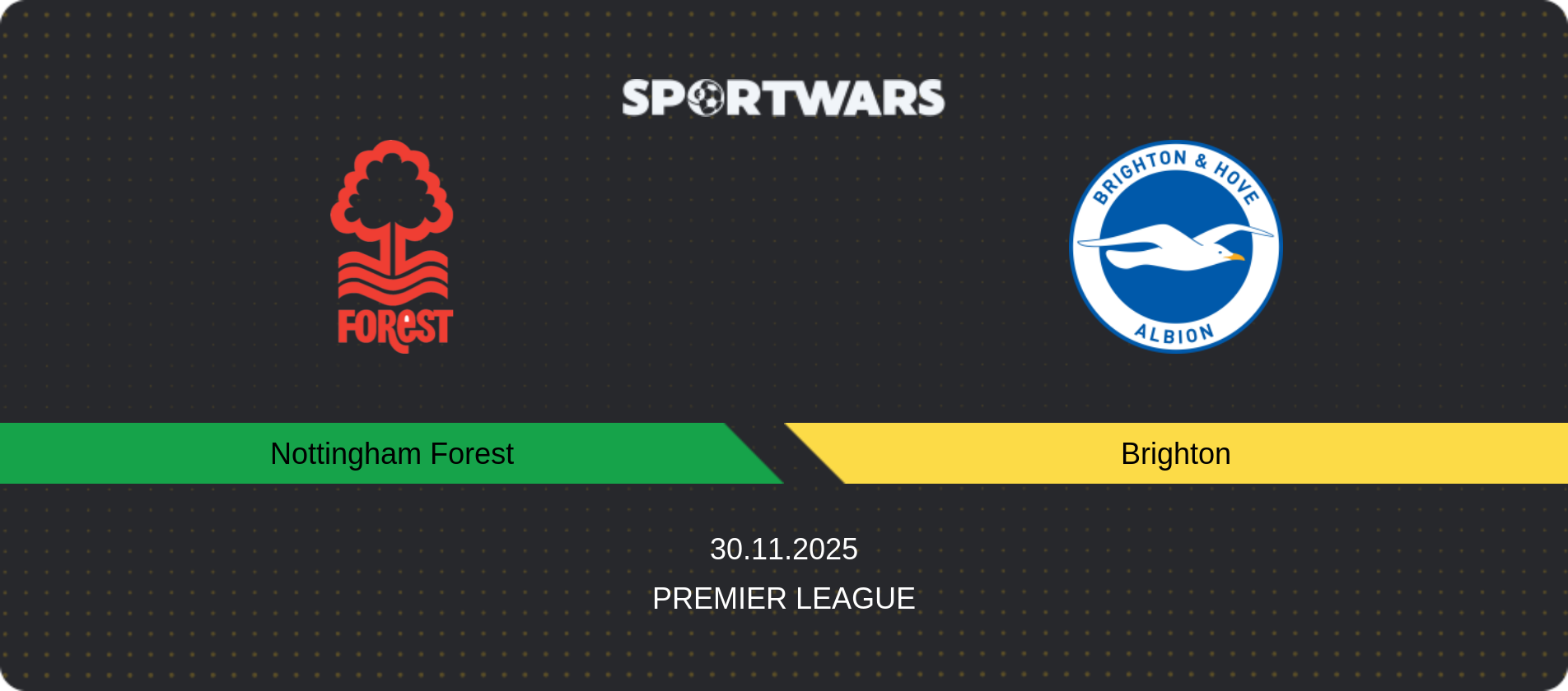 Match prediction Nottingham Forest — Brighton, Premier League, 30.11.2025