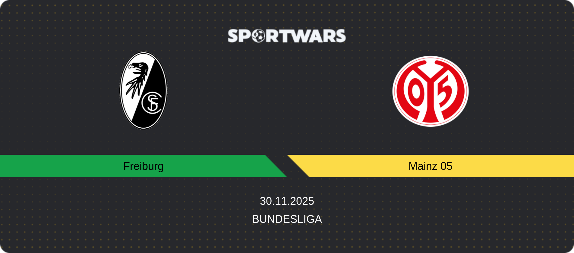 Match prediction Freiburg — Mainz 05, Bundesliga, 30.11.2025