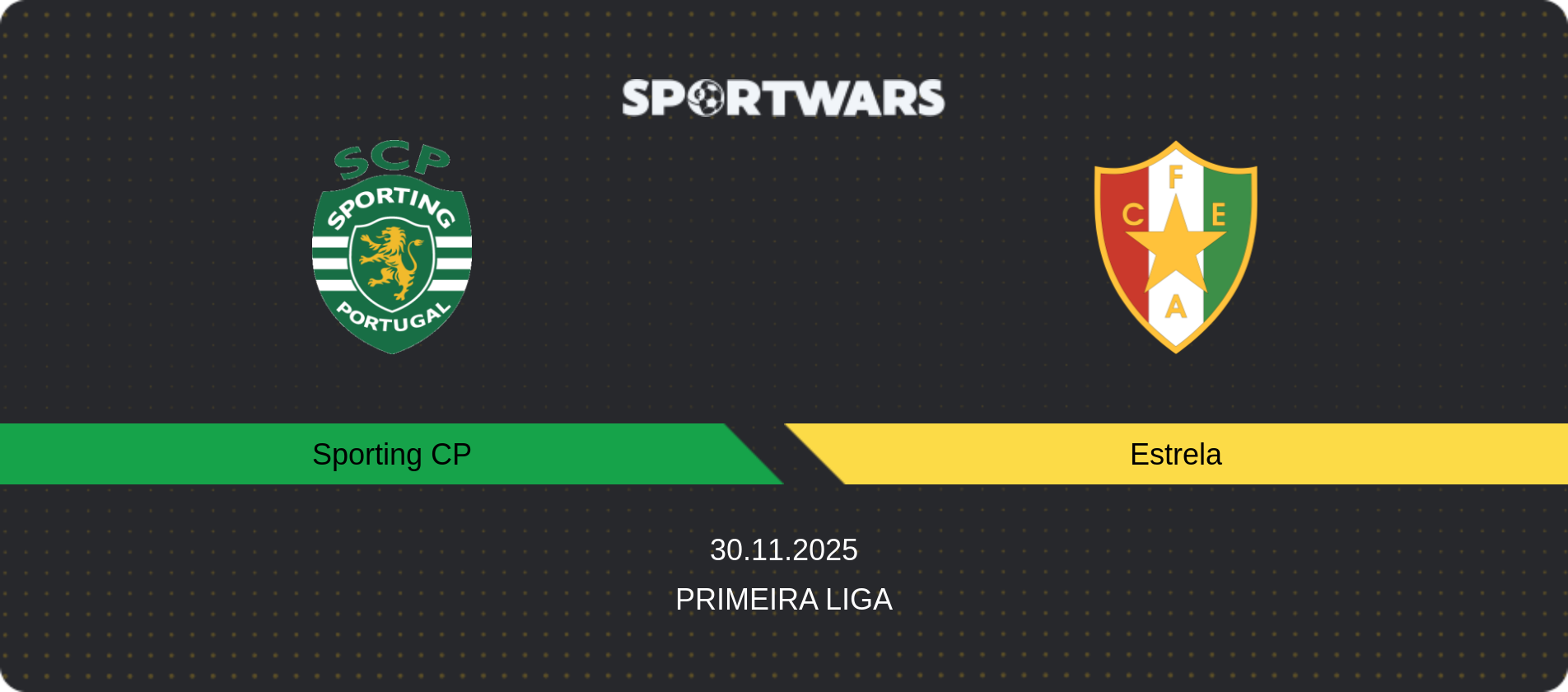 Match prediction Sporting CP — Estrela, Primeira Liga, 30.11.2025