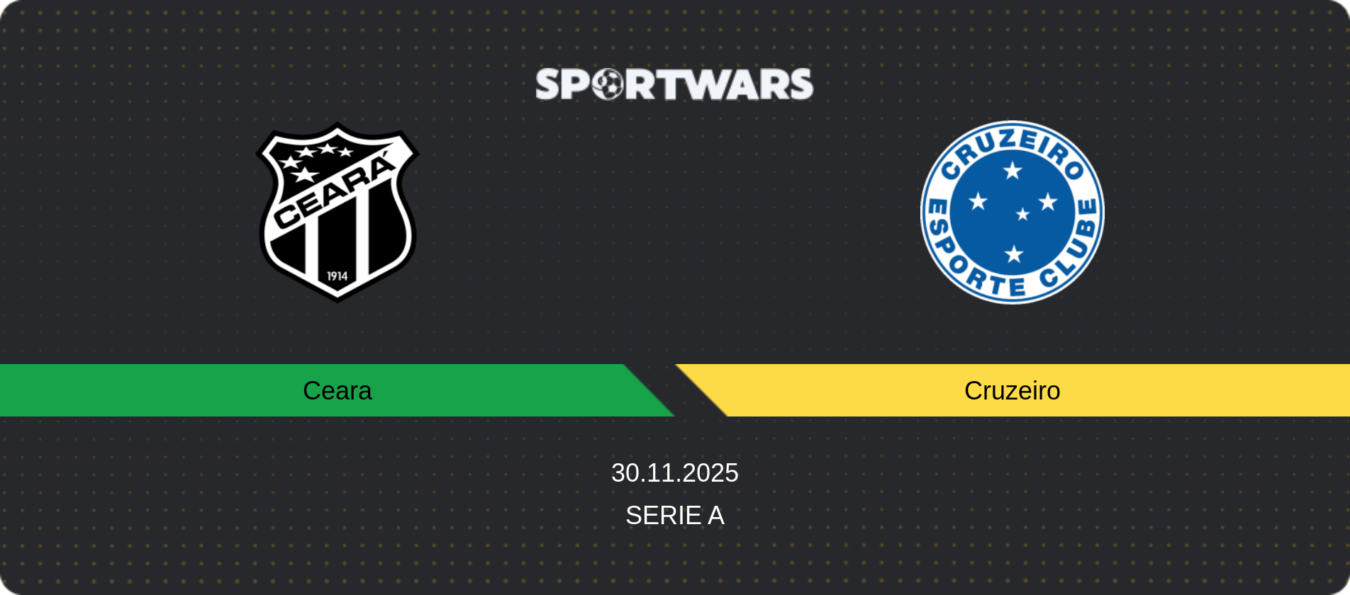 Match prediction Ceara — Cruzeiro, Serie A, 30.11.2025