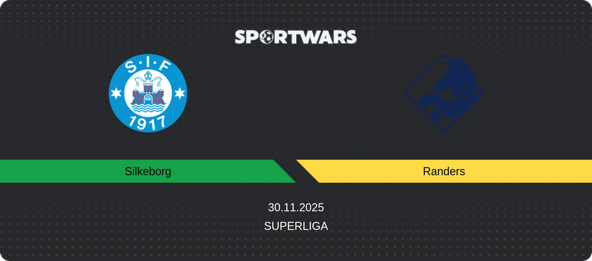 Match prediction Silkeborg — Randers, Superliga, 30.11.2025