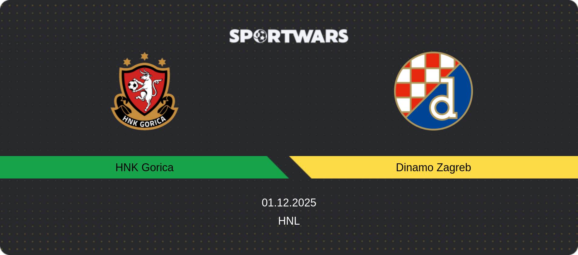 Match prediction HNK Gorica — Dinamo Zagreb, HNL, 01.12.2025