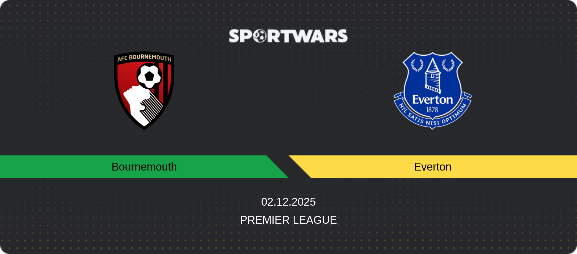 Match prediction Bournemouth — Everton, Premier League, 02.12.2025