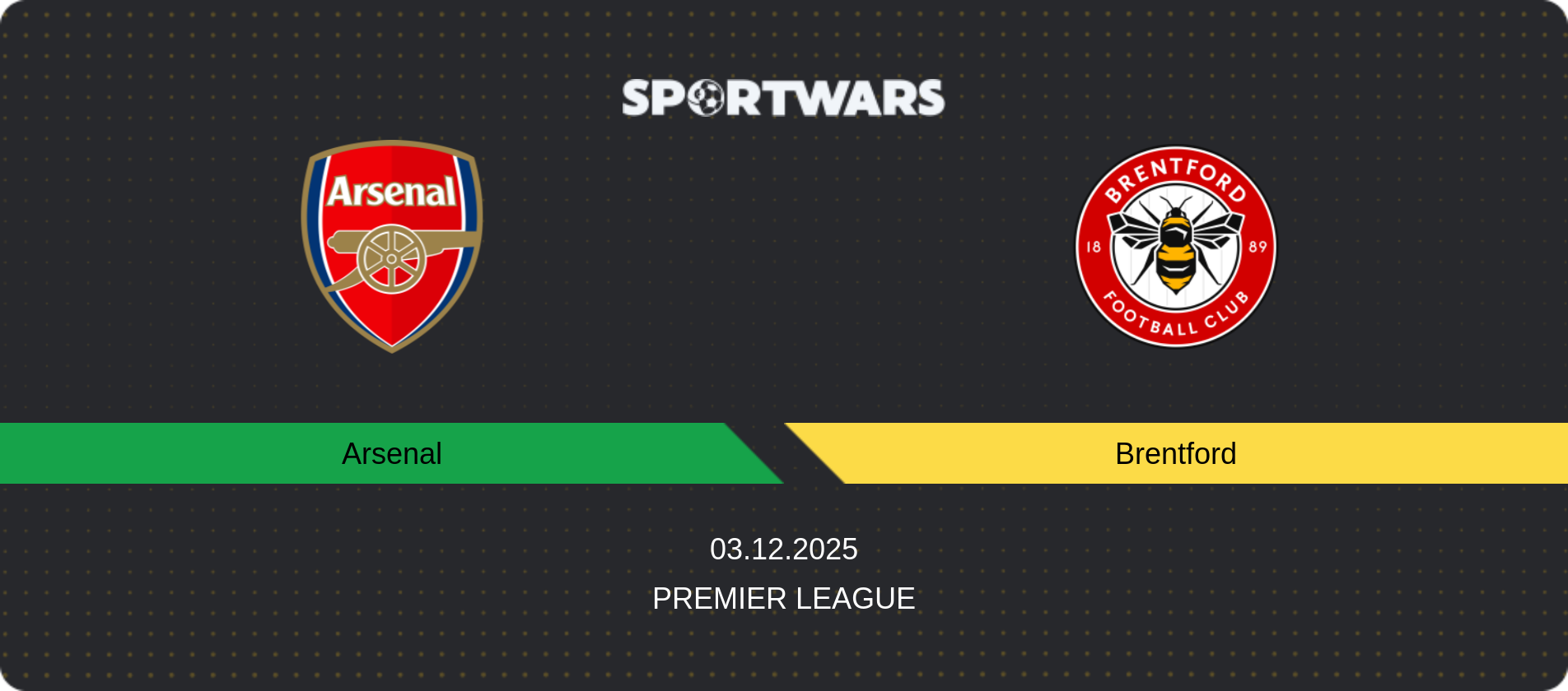 Match prediction Arsenal — Brentford, Premier League, 03.12.2025