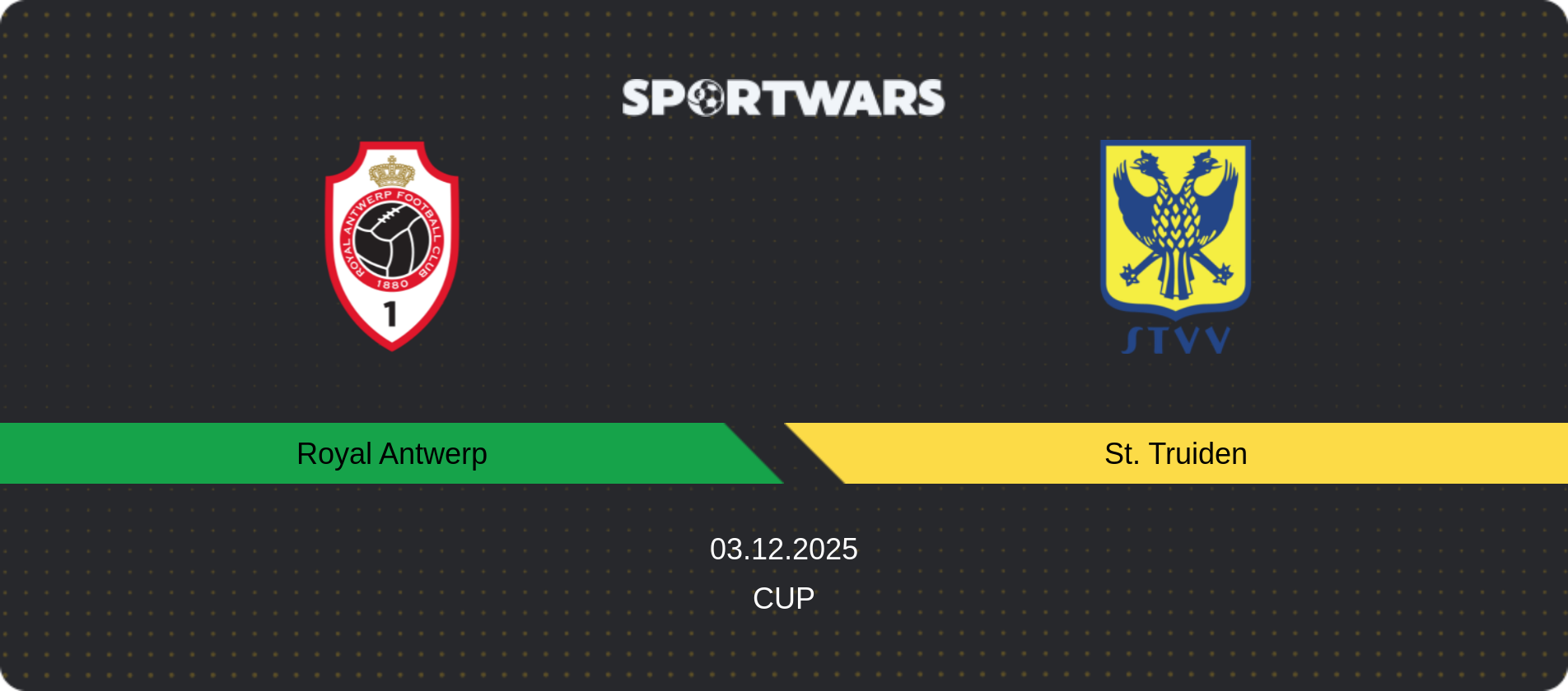 Match prediction Royal Antwerp — St. Truiden, Cup, 03.12.2025