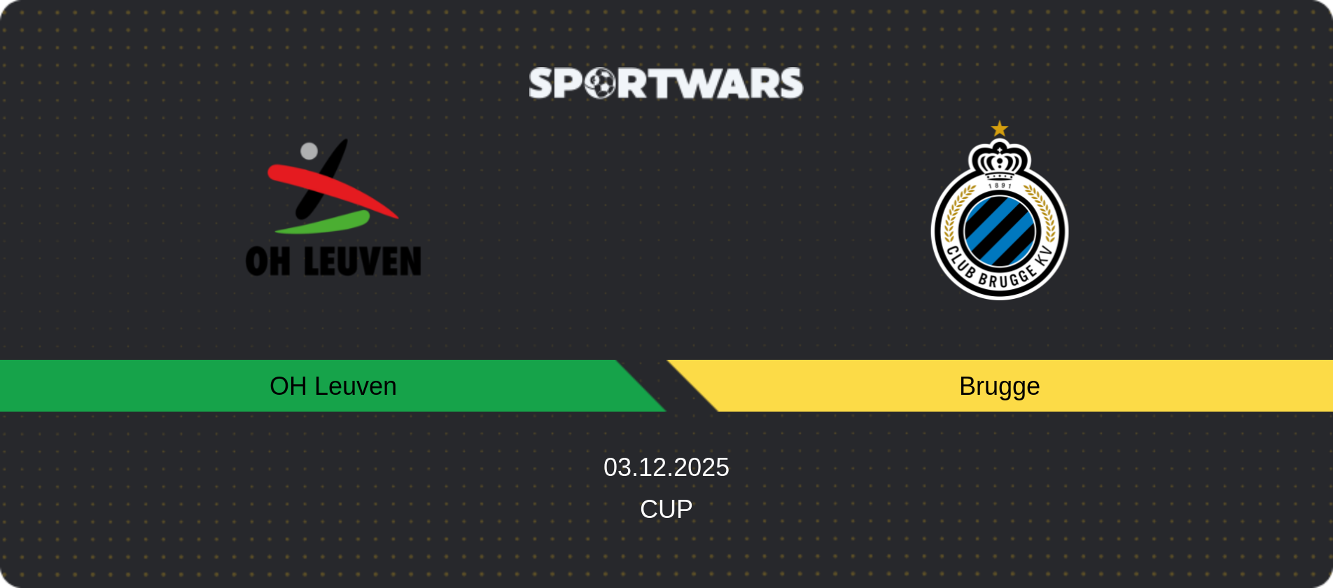 Match prediction OH Leuven — Brugge, Cup, 03.12.2025