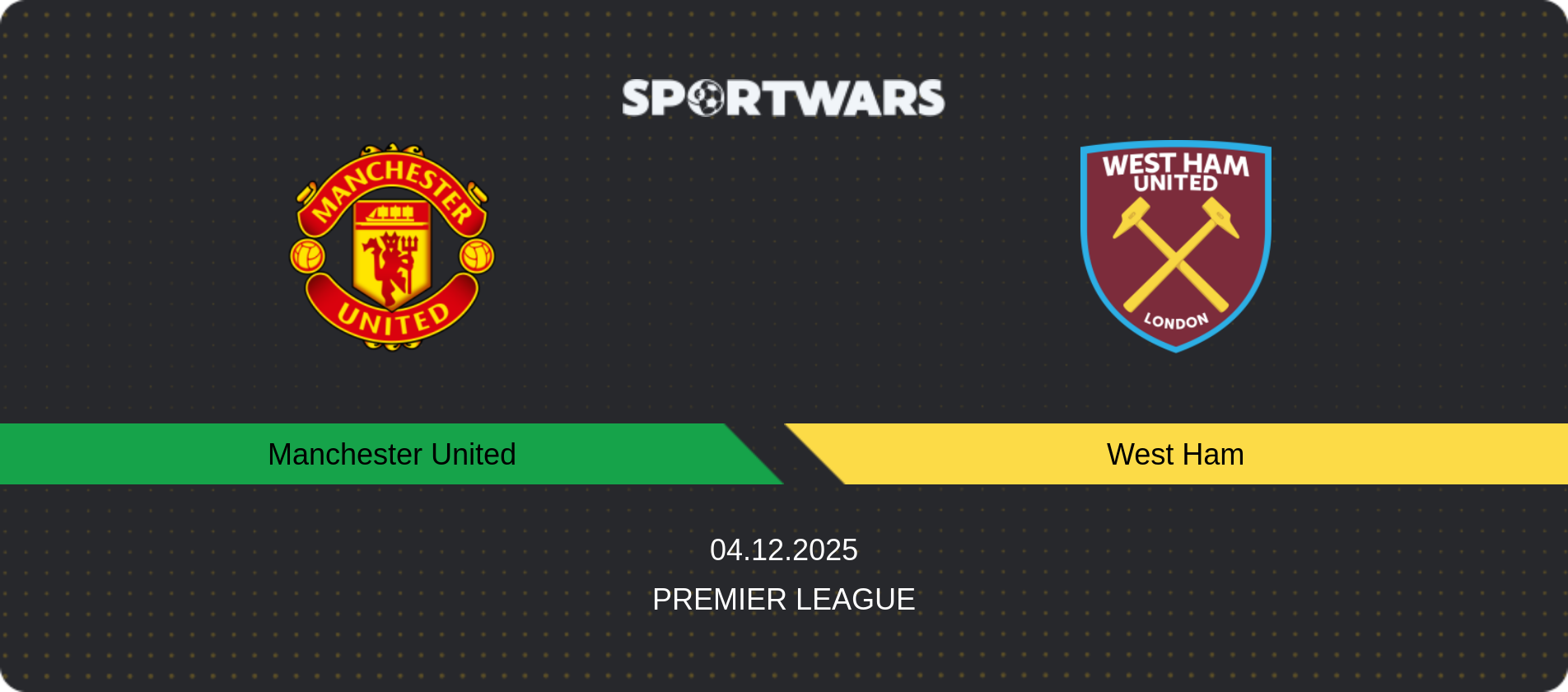 Match prediction Manchester United — West Ham, Premier League, 04.12.2025
