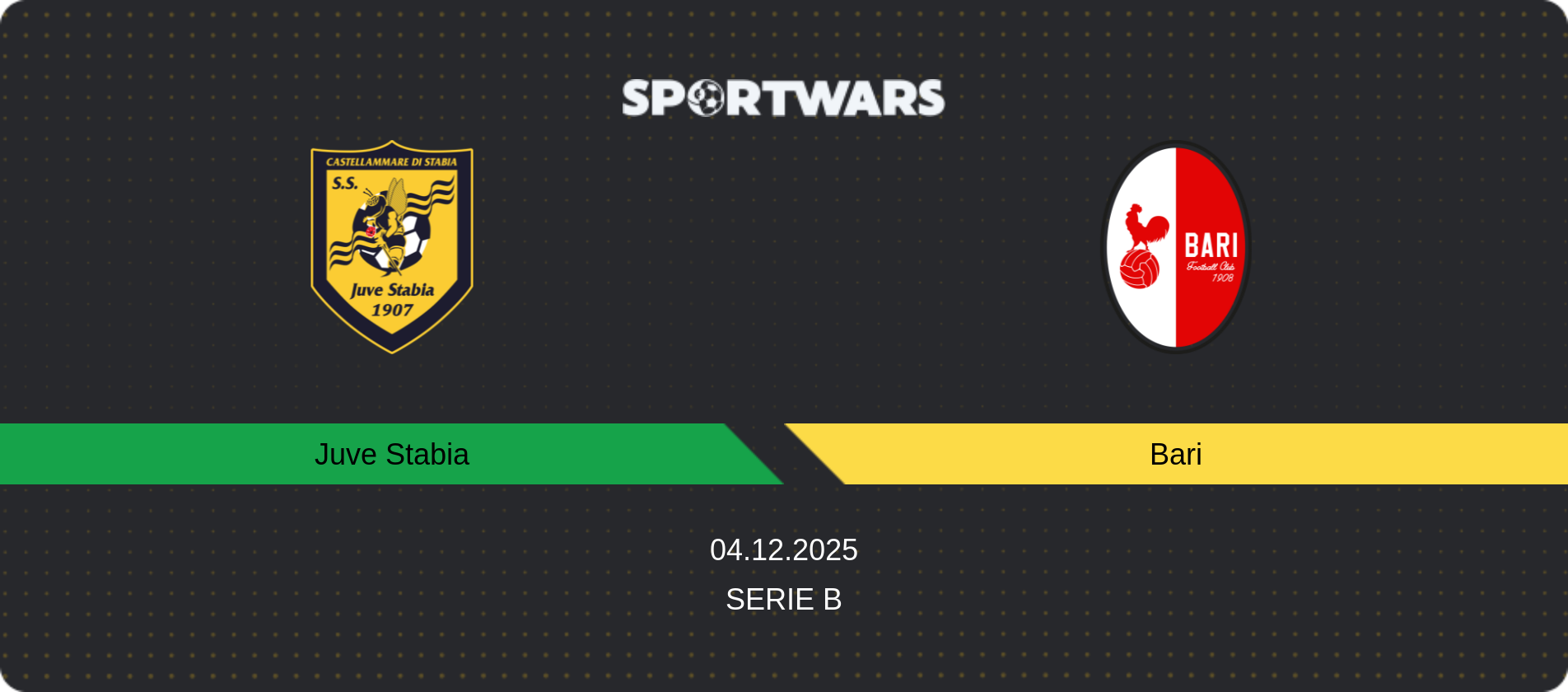 Match prediction Juve Stabia — Bari, Serie B, 04.12.2025