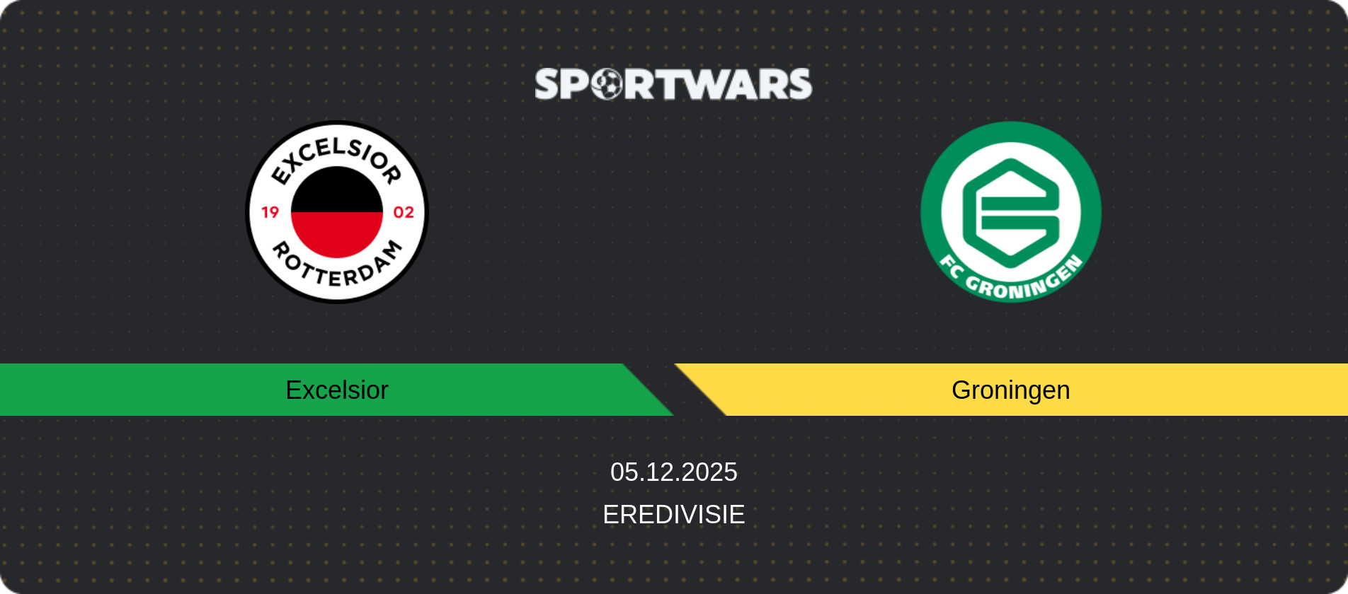Match prediction Excelsior — Groningen, Eredivisie, 05.12.2025