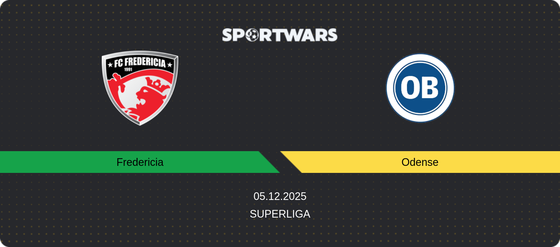 Match prediction Fredericia — Odense, Superliga, 05.12.2025