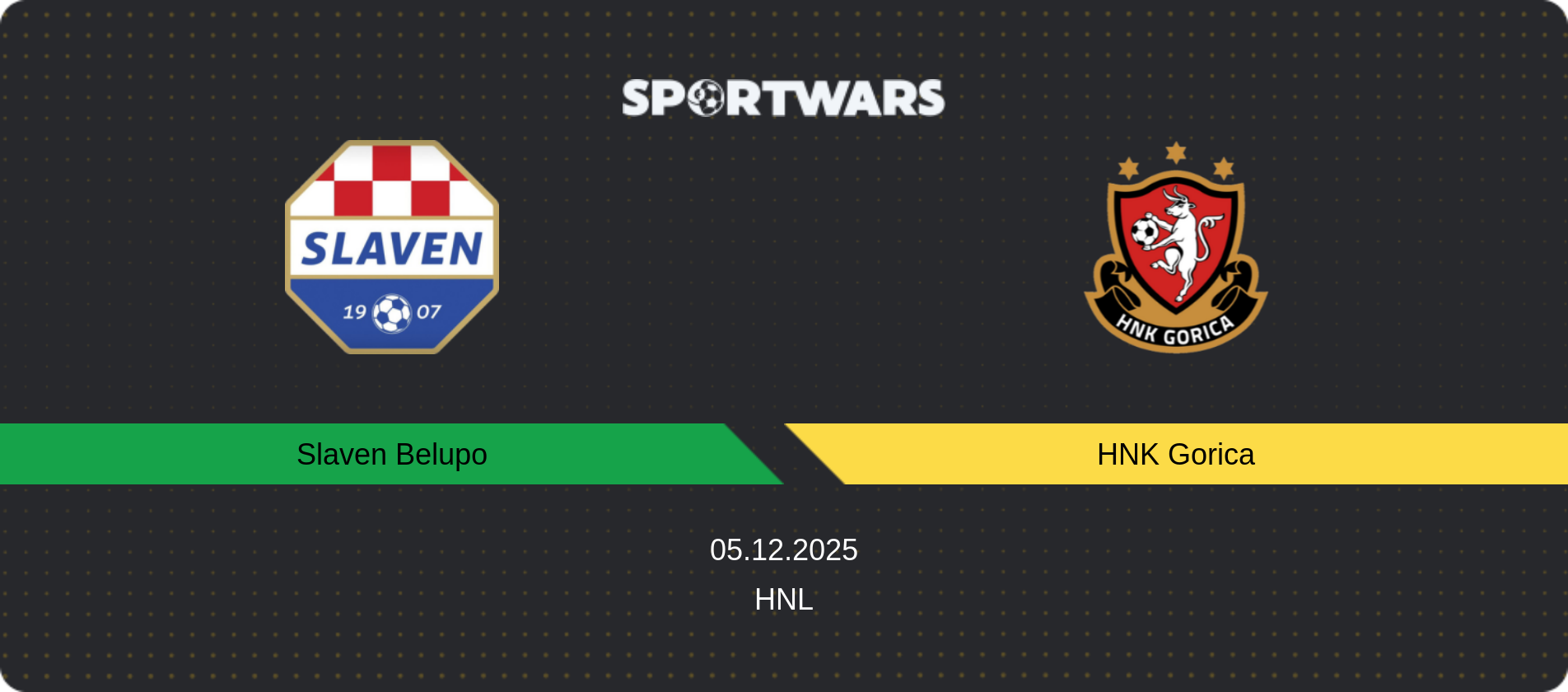 Match prediction Slaven Belupo — HNK Gorica, HNL, 05.12.2025