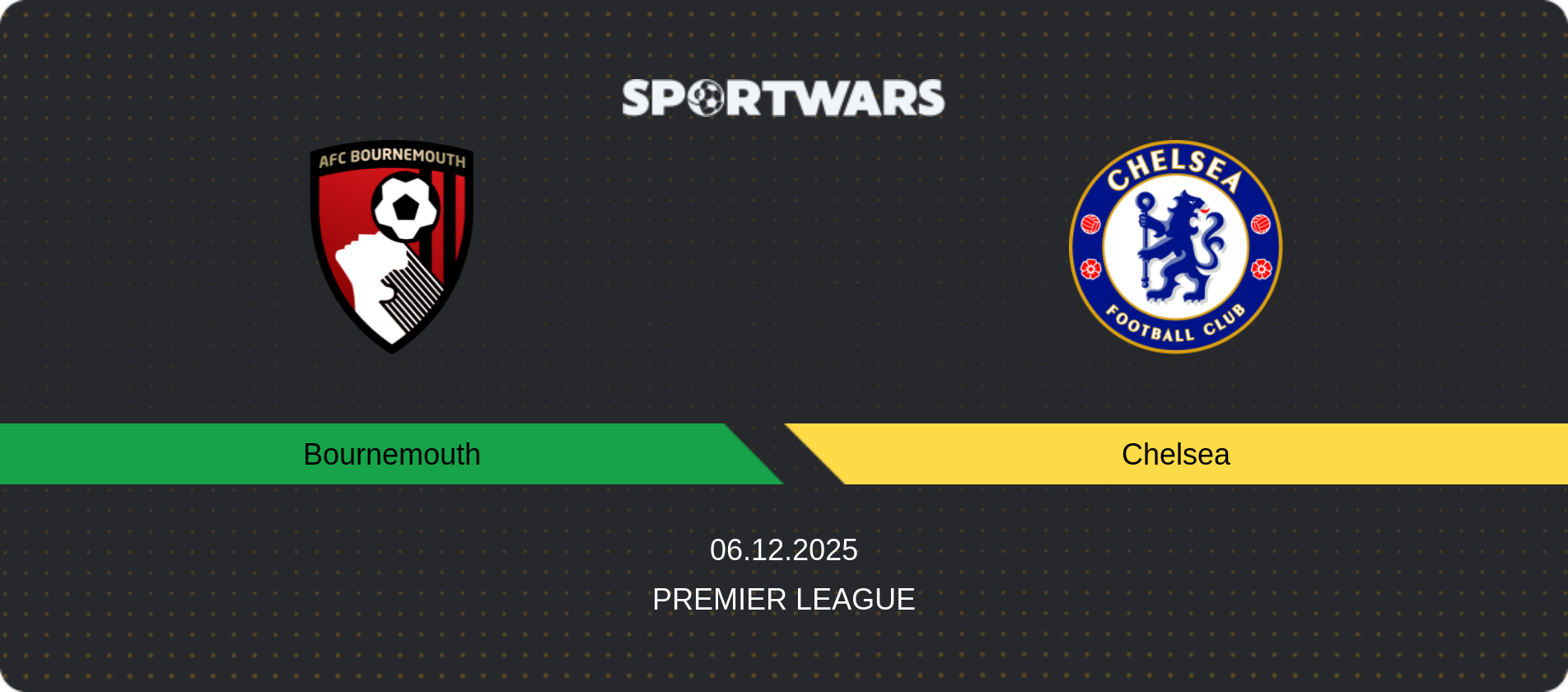 Match prediction Bournemouth — Chelsea, Premier League, 06.12.2025
