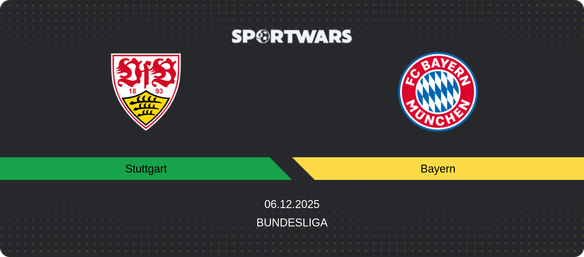 Match prediction Stuttgart — Bayern, Bundesliga, 06.12.2025