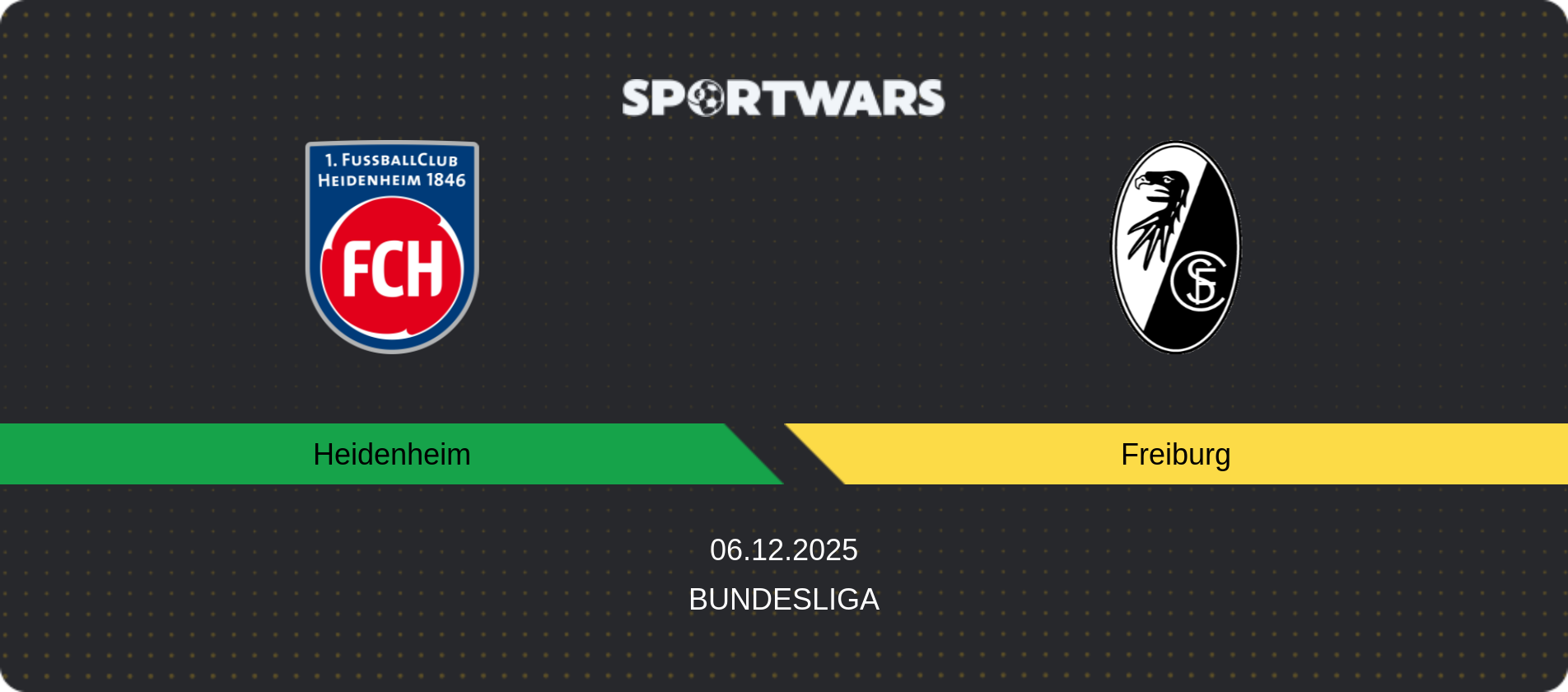 Match prediction Heidenheim — Freiburg, Bundesliga, 06.12.2025
