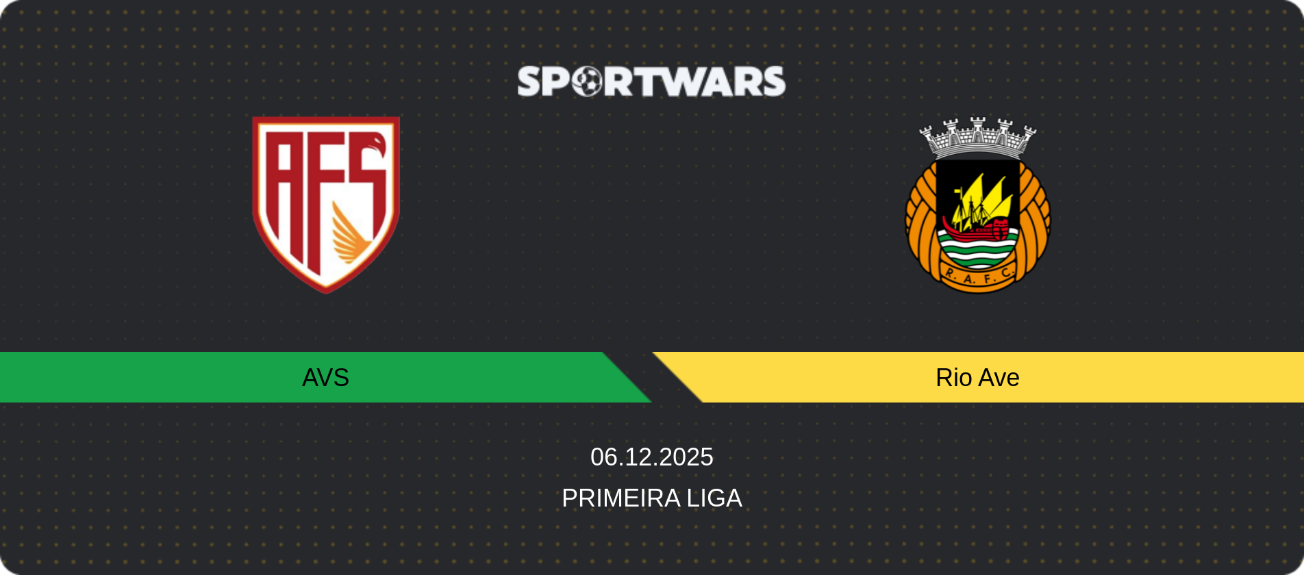 Match prediction AVS — Rio Ave, Primeira Liga, 06.12.2025