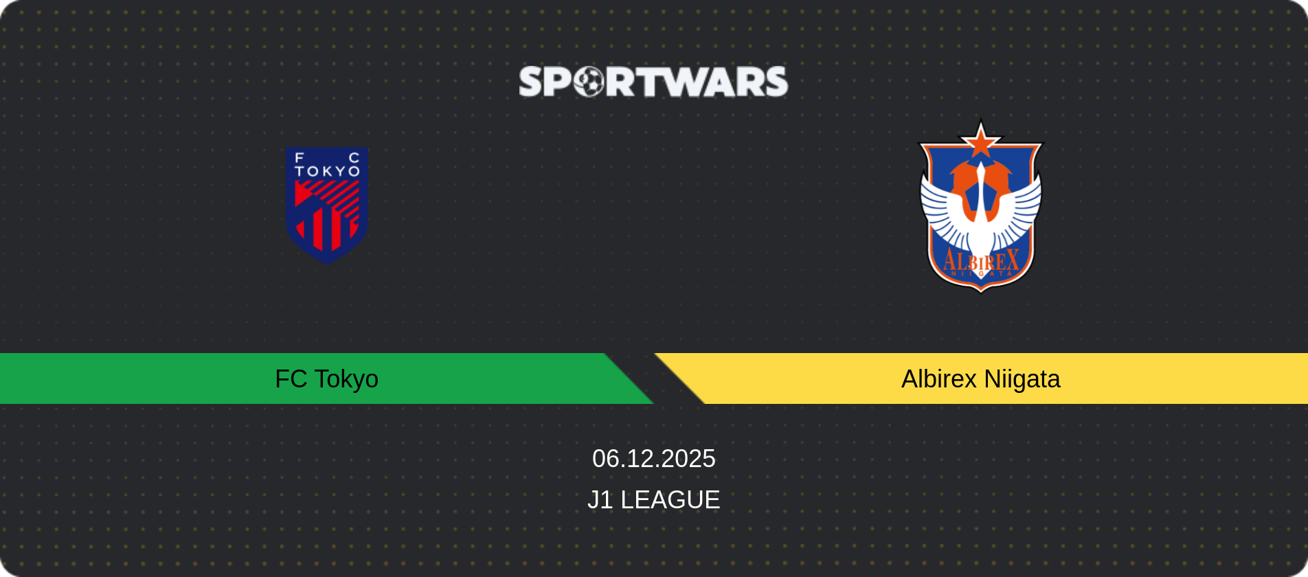 Match prediction FC Tokyo — Albirex Niigata, J1 League, 06.12.2025