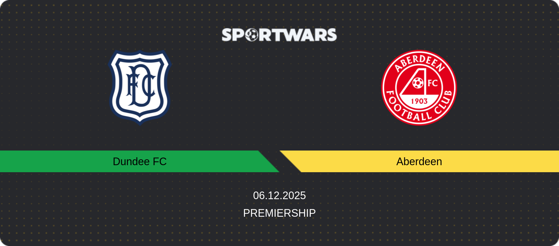 Match prediction Dundee FC — Aberdeen, Premiership, 06.12.2025