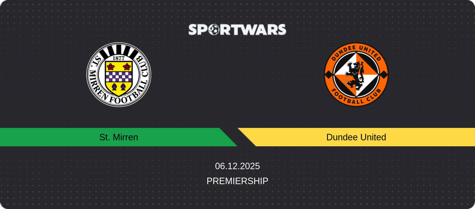 Match prediction St. Mirren — Dundee United, Premiership, 06.12.2025