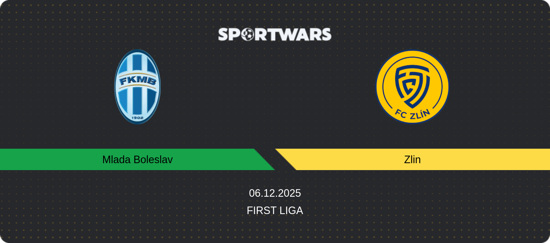 Match prediction Mlada Boleslav — Zlin, First Liga, 06.12.2025