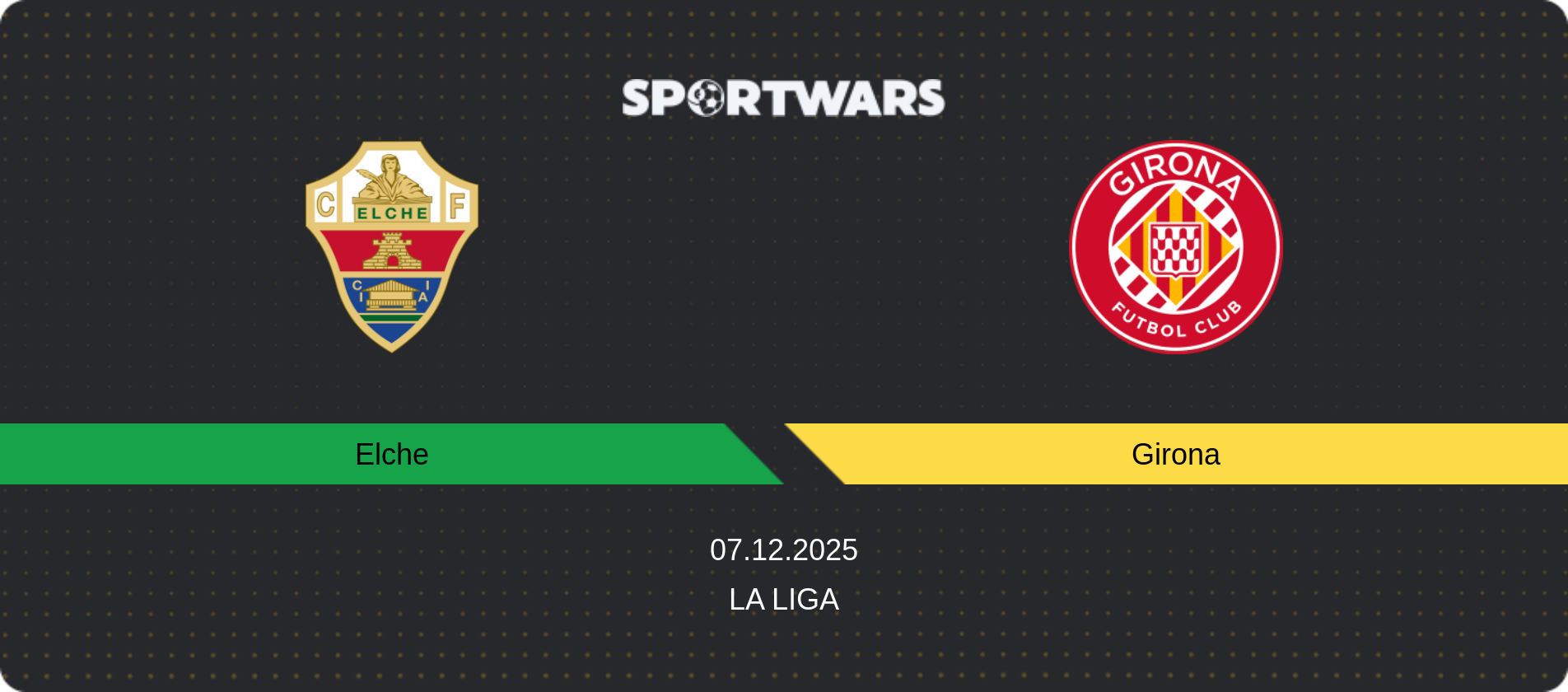 Match prediction Elche — Girona, La Liga, 07.12.2025