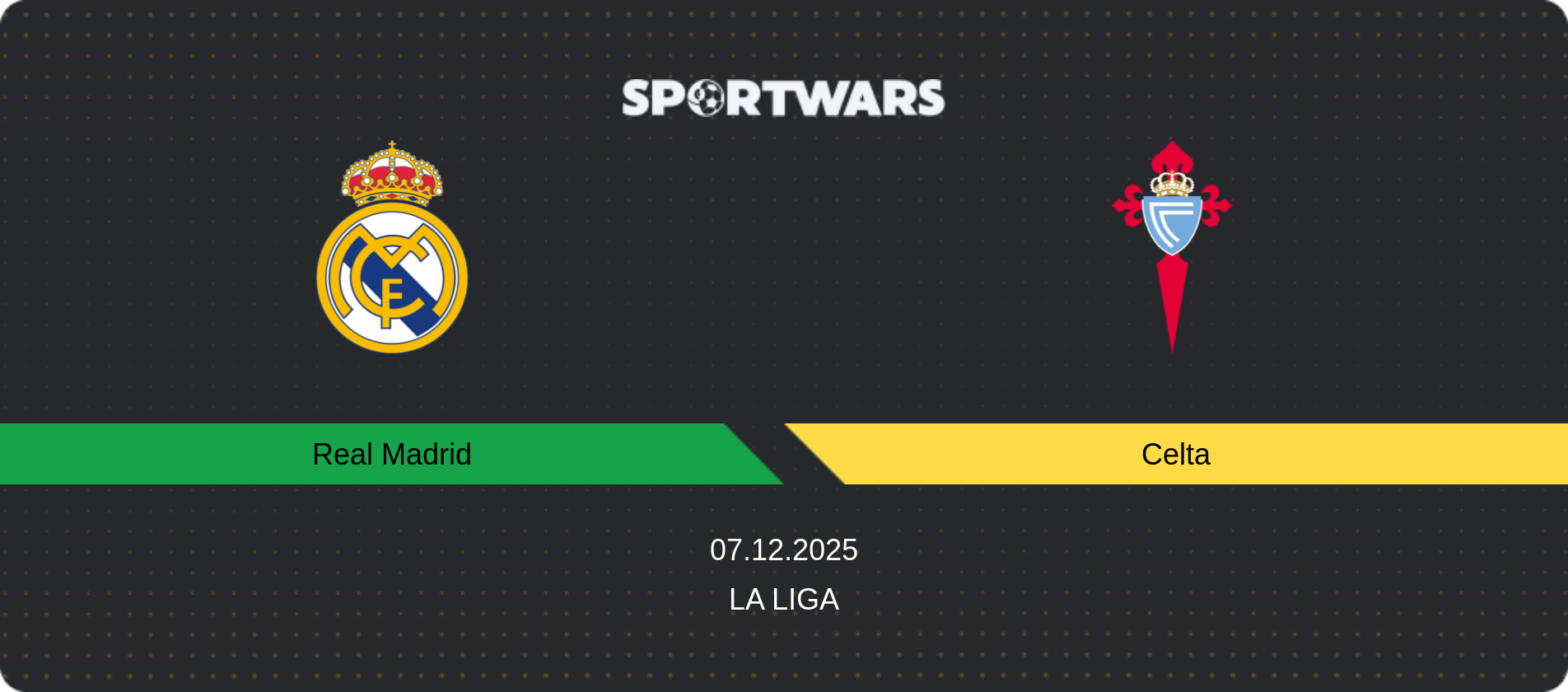 Match prediction Real Madrid — Celta, La Liga, 07.12.2025