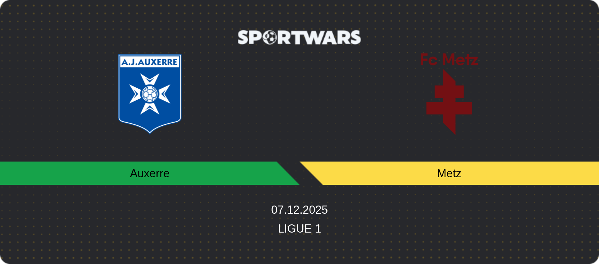 Match prediction Auxerre — Metz, Ligue 1, 07.12.2025