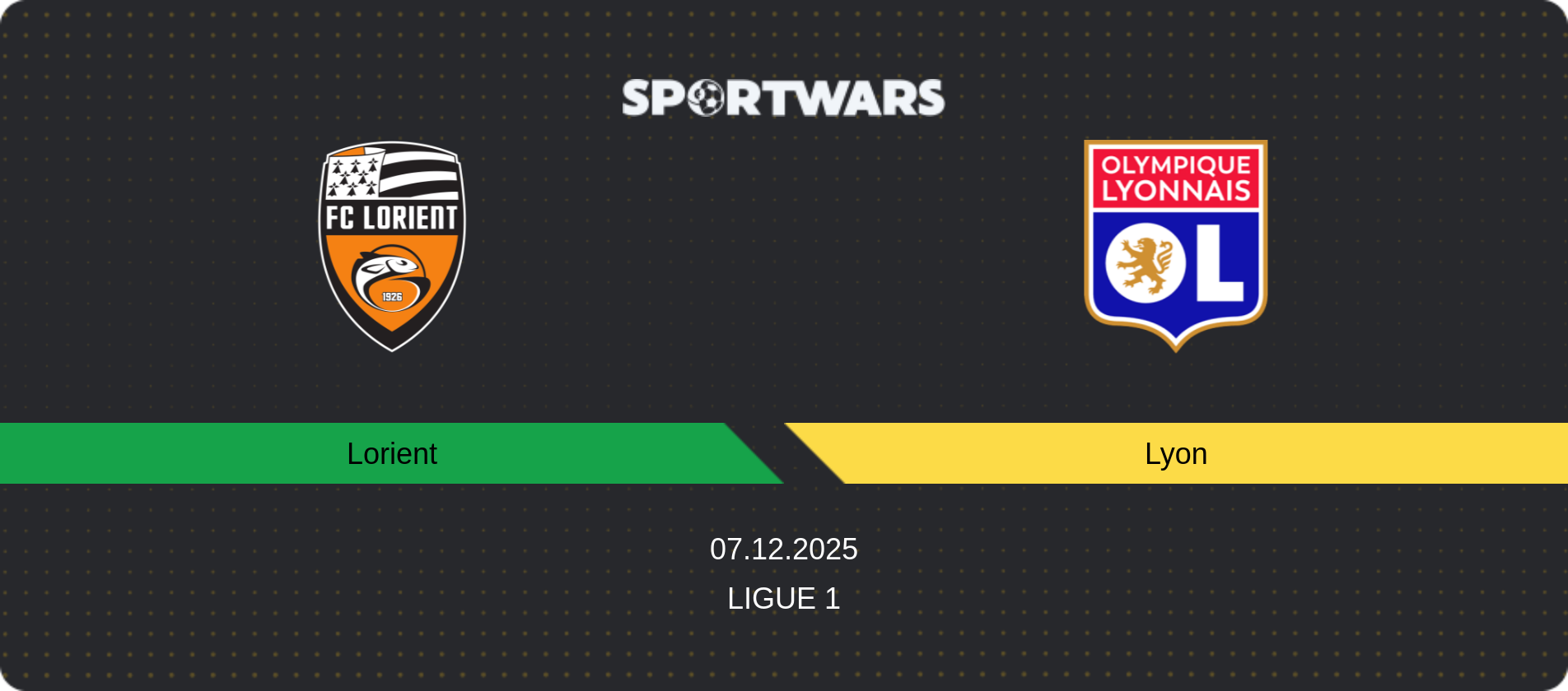 Match prediction Lorient — Lyon, Ligue 1, 07.12.2025