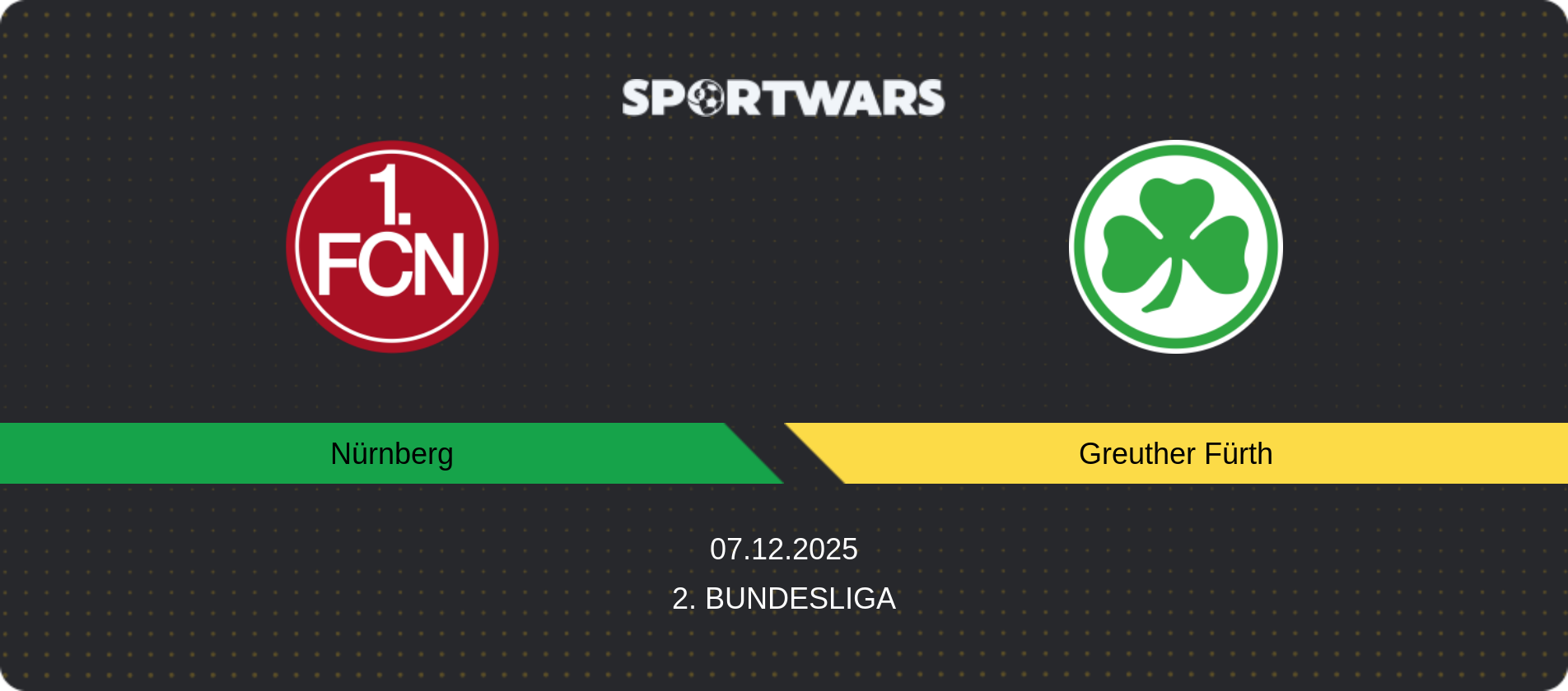 Match prediction Nürnberg — Greuther Fürth, 2. Bundesliga, 07.12.2025