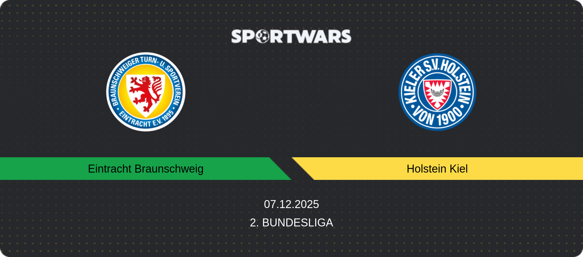 Match prediction Eintracht Braunschweig — Holstein Kiel, 2. Bundesliga, 07.12.2025