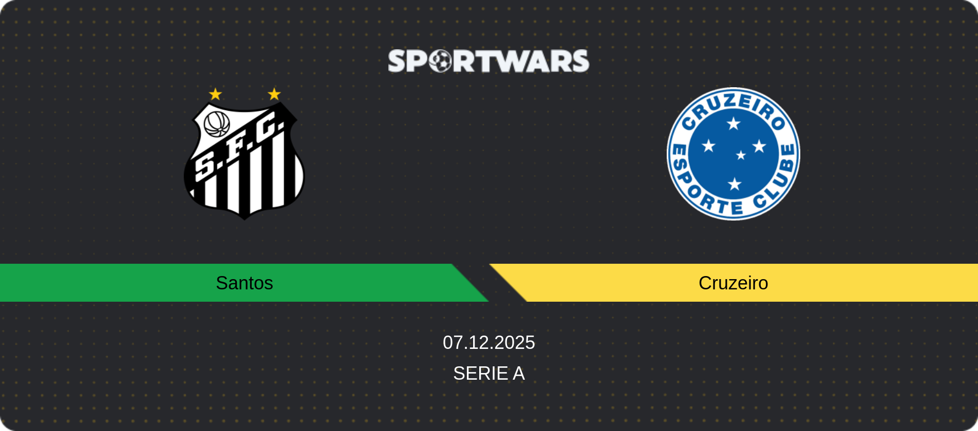 Match prediction Santos — Cruzeiro, Serie A, 07.12.2025