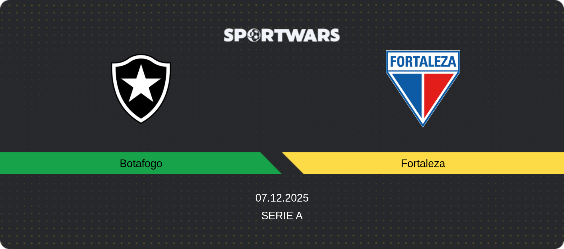 Match prediction Botafogo — Fortaleza, Serie A, 07.12.2025