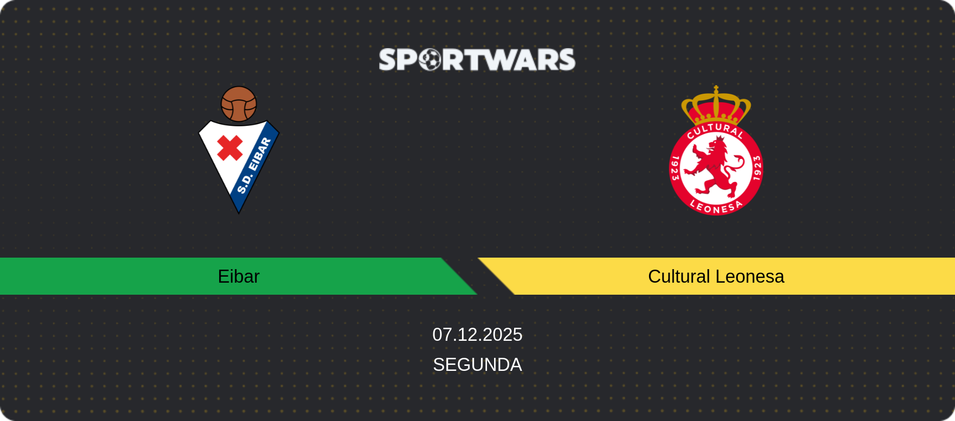 Match prediction Eibar — Cultural Leonesa, Segunda, 07.12.2025
