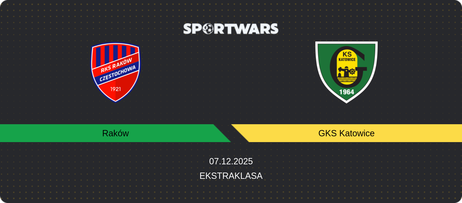 Match prediction Raków — GKS Katowice, Ekstraklasa, 07.12.2025