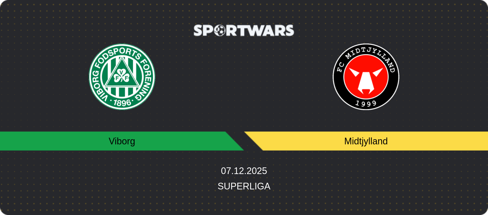 Match prediction Viborg — Midtjylland, Superliga, 07.12.2025
