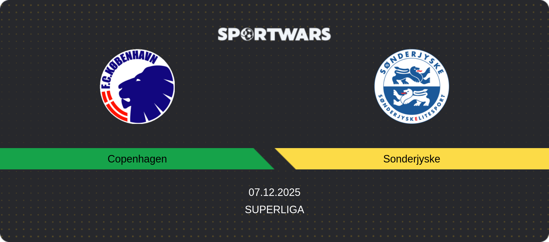 Match prediction Copenhagen — Sonderjyske, Superliga, 07.12.2025