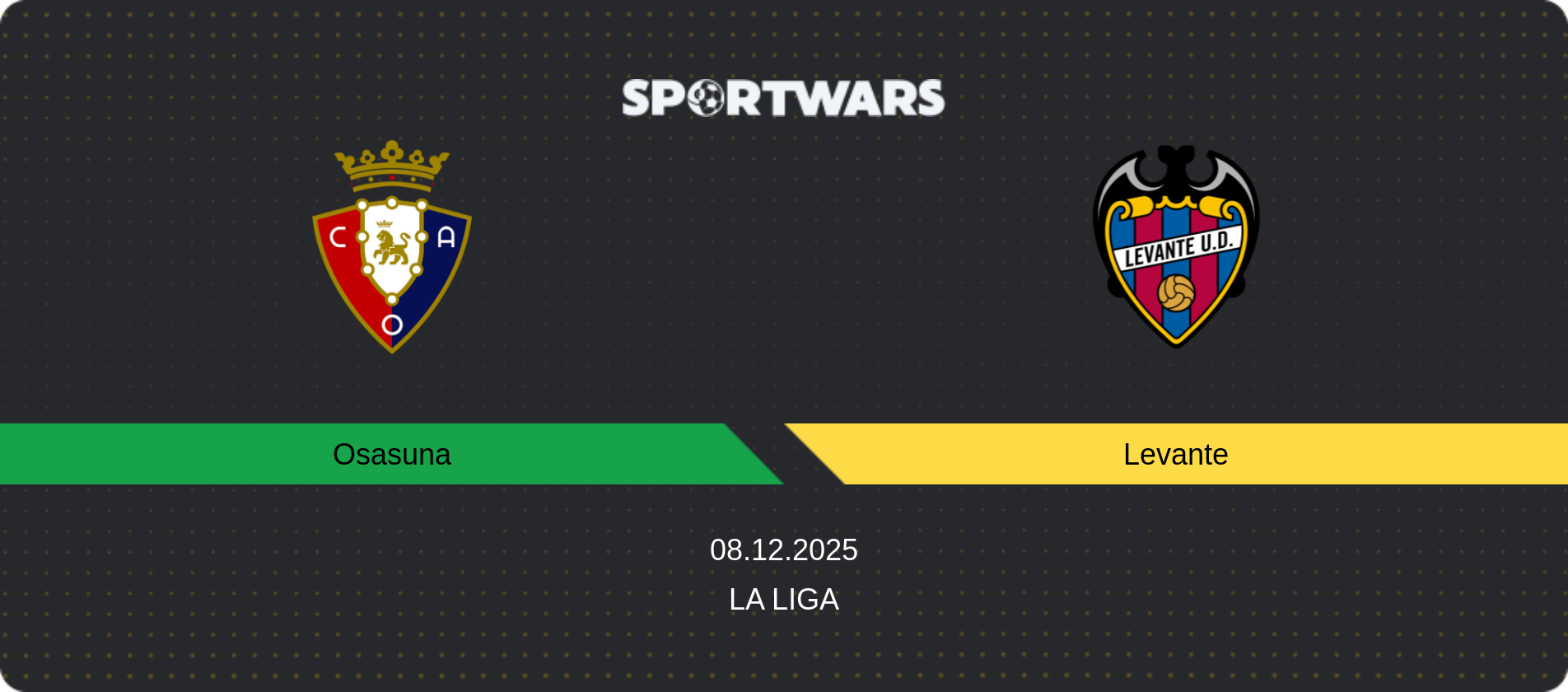 Match prediction Osasuna — Levante, La Liga, 08.12.2025