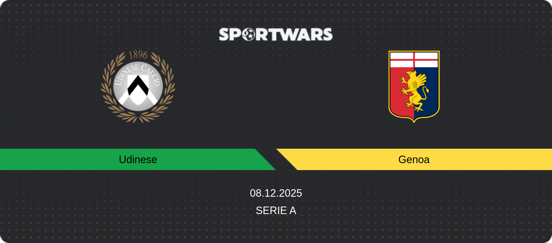 Match prediction Udinese — Genoa, Serie A, 08.12.2025