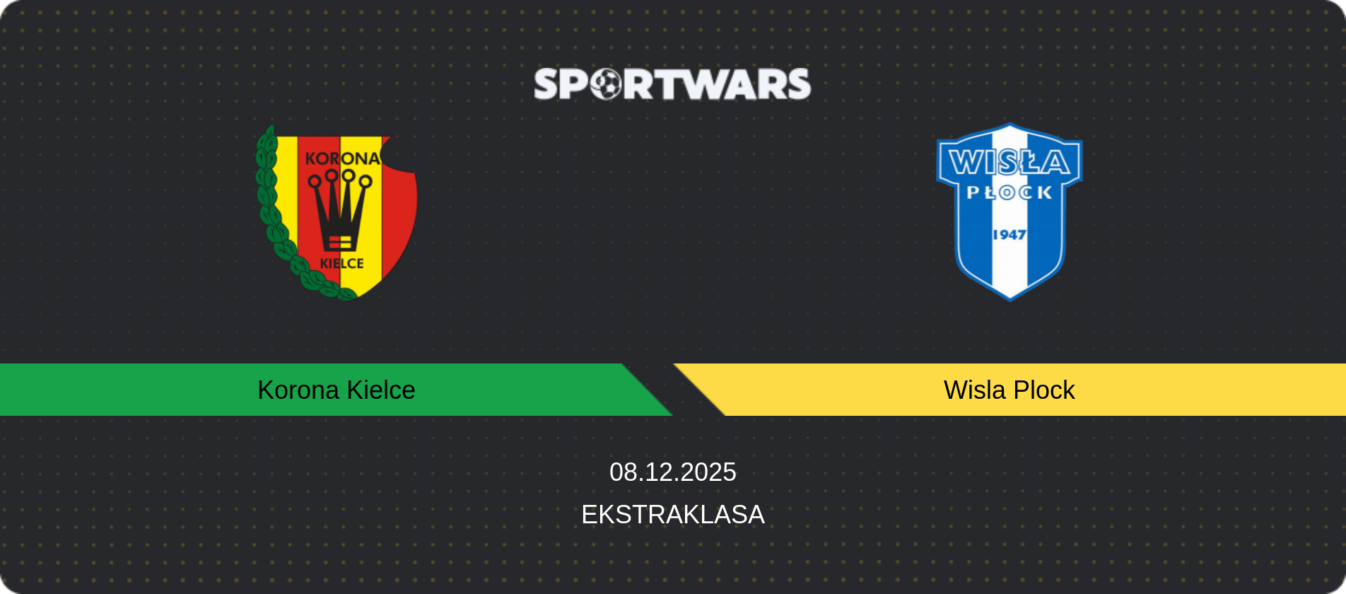 Match prediction Korona Kielce — Wisla Plock, Ekstraklasa, 08.12.2025