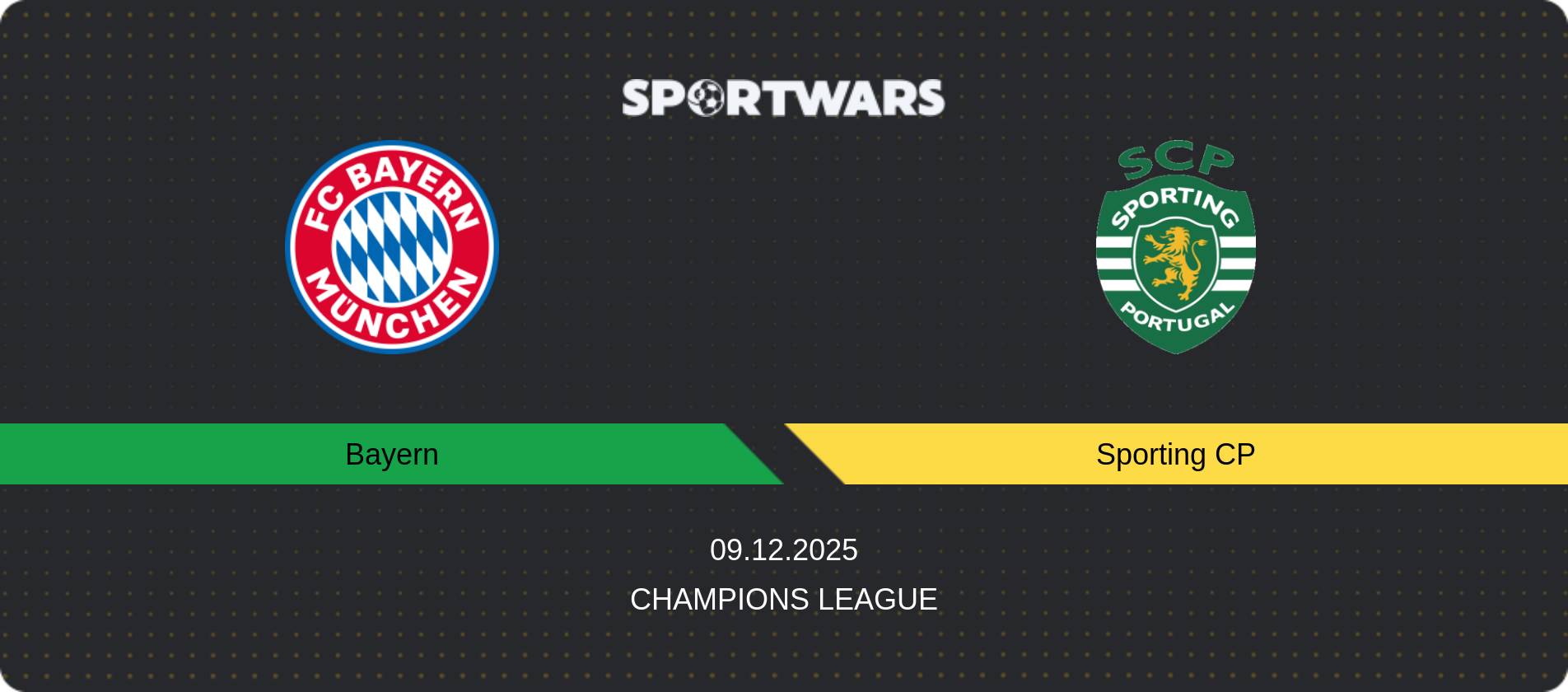 Match prediction Bayern — Sporting CP, Champions League, 09.12.2025