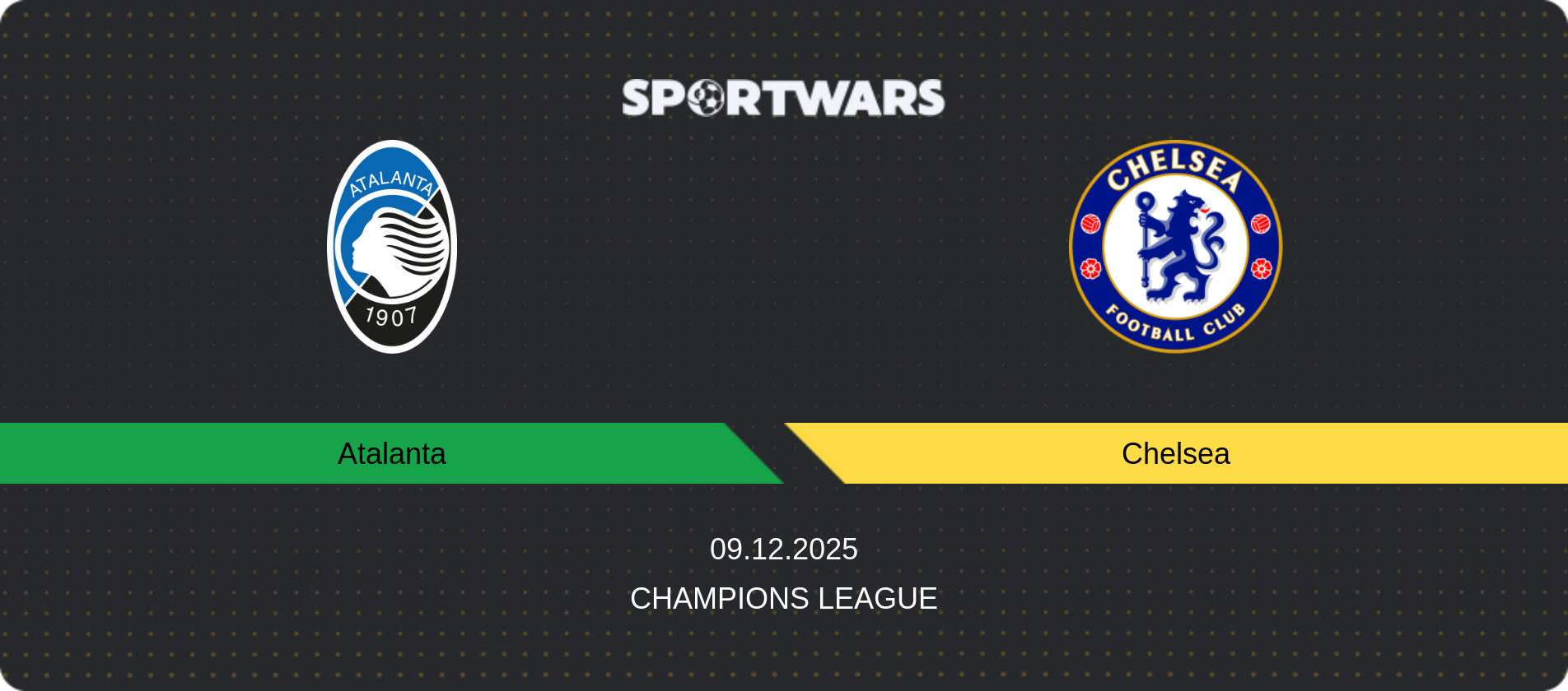 Match prediction Atalanta — Chelsea, Champions League, 09.12.2025