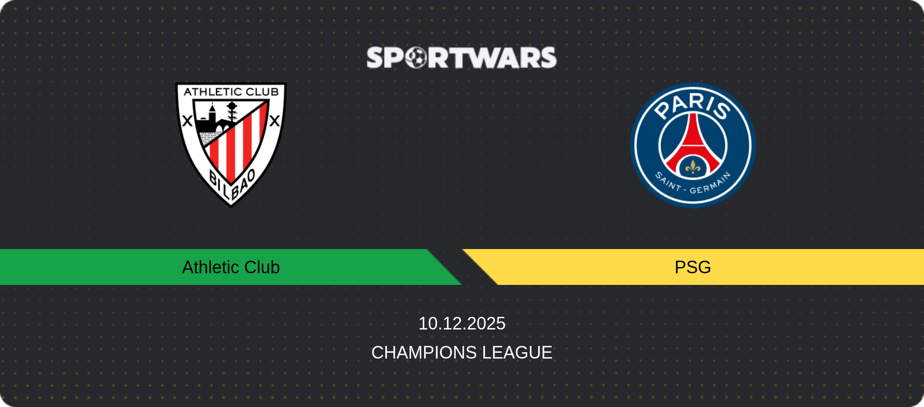 Match prediction Athletic Club — PSG, Champions League, 10.12.2025
