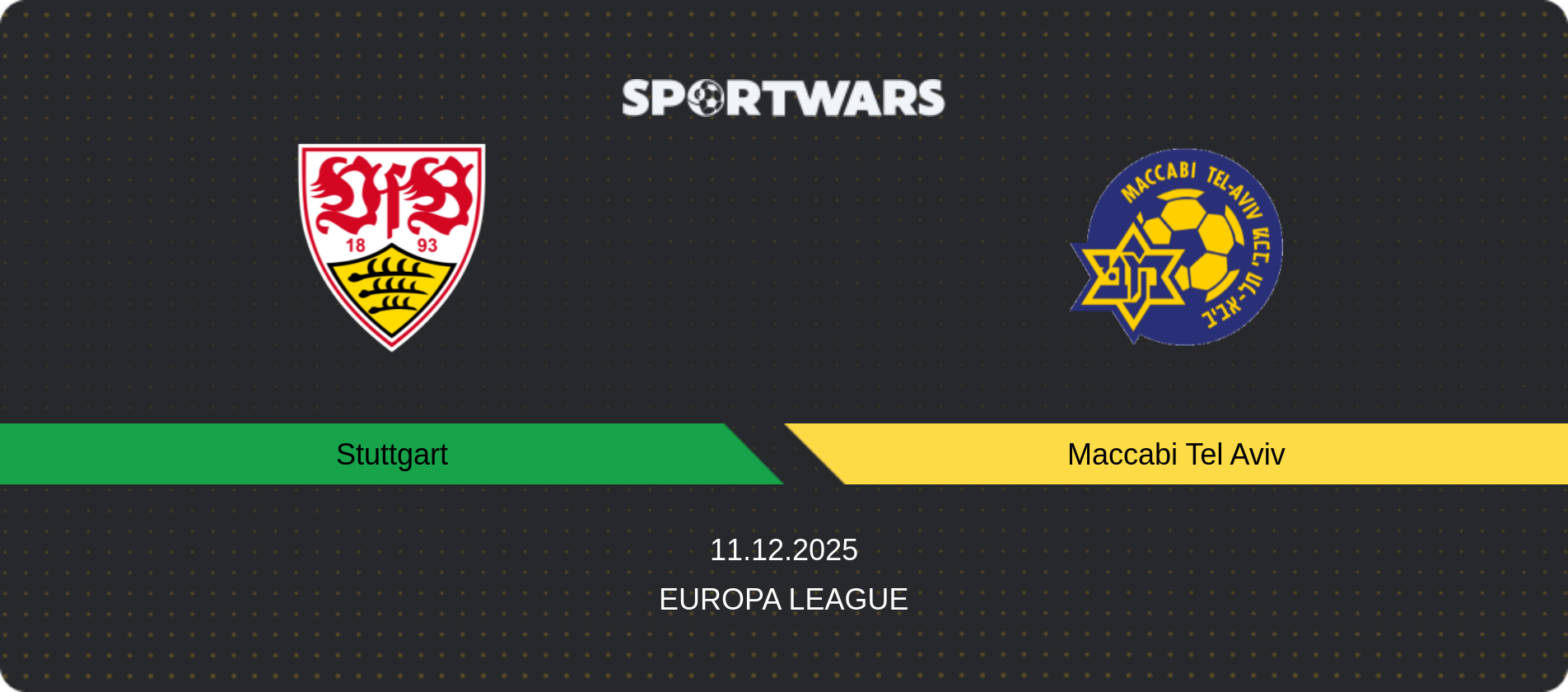 Match prediction Stuttgart — Maccabi Tel Aviv, Europa League, 11.12.2025