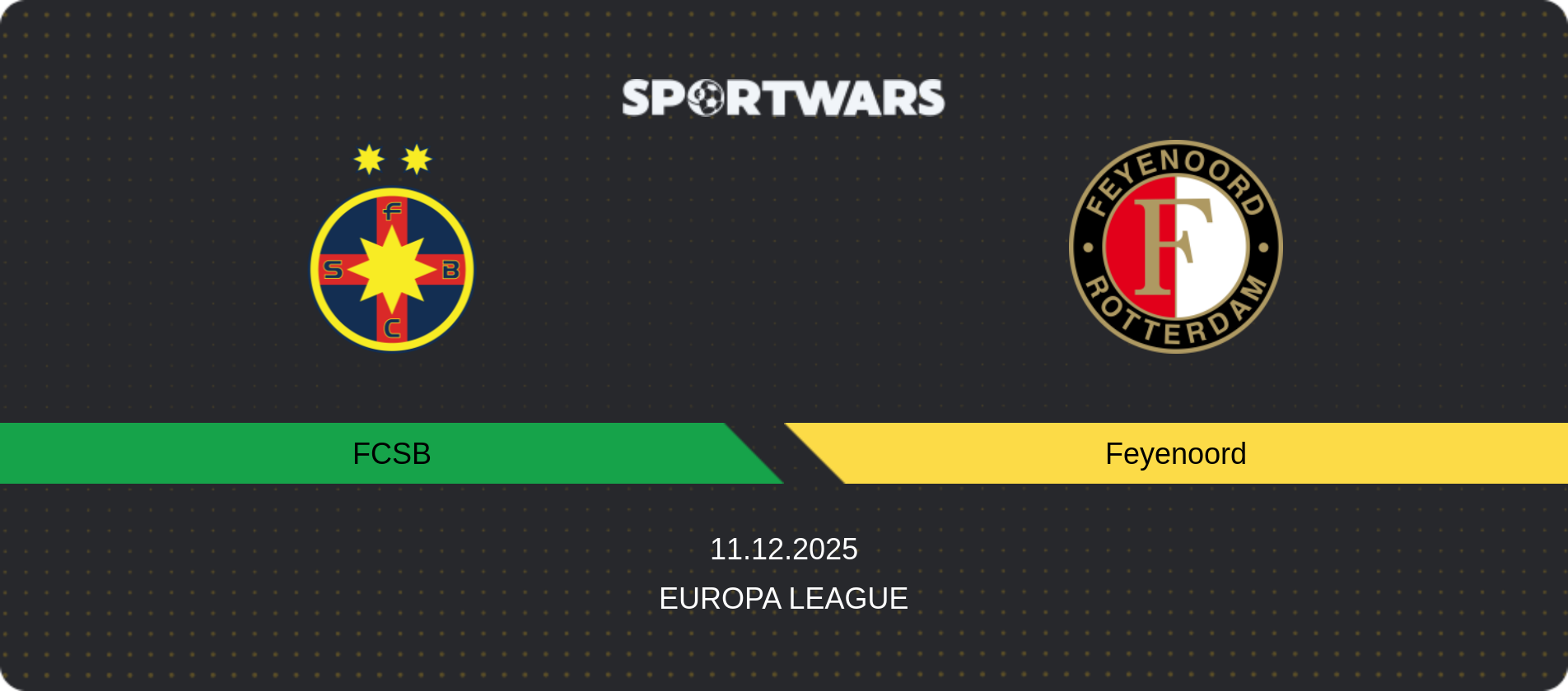 Match prediction FCSB — Feyenoord, Europa League, 11.12.2025